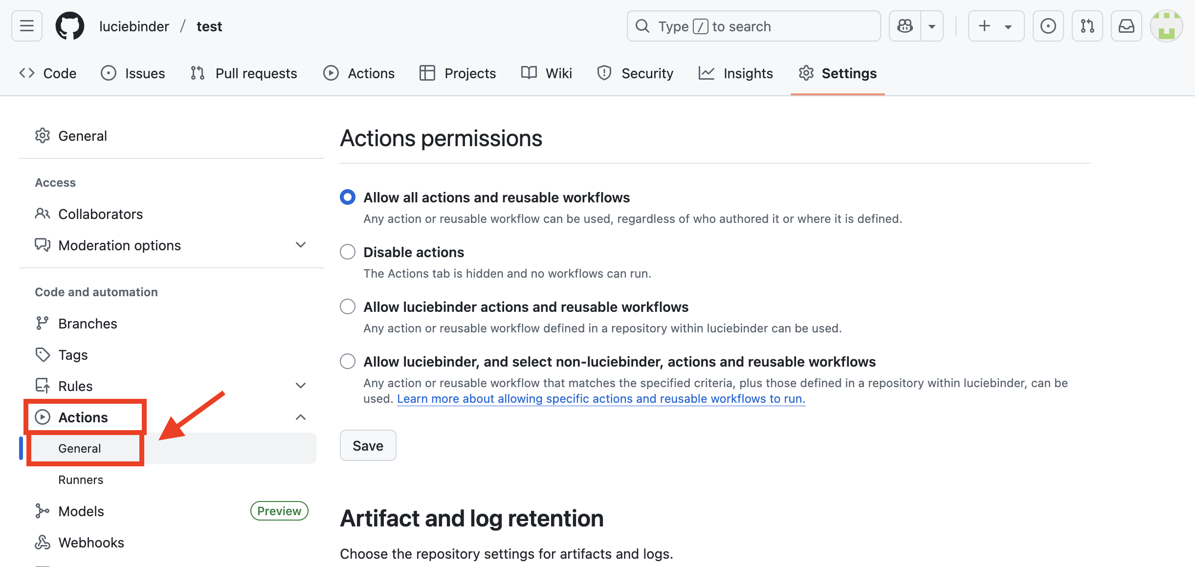 Image of the menu on the left side.