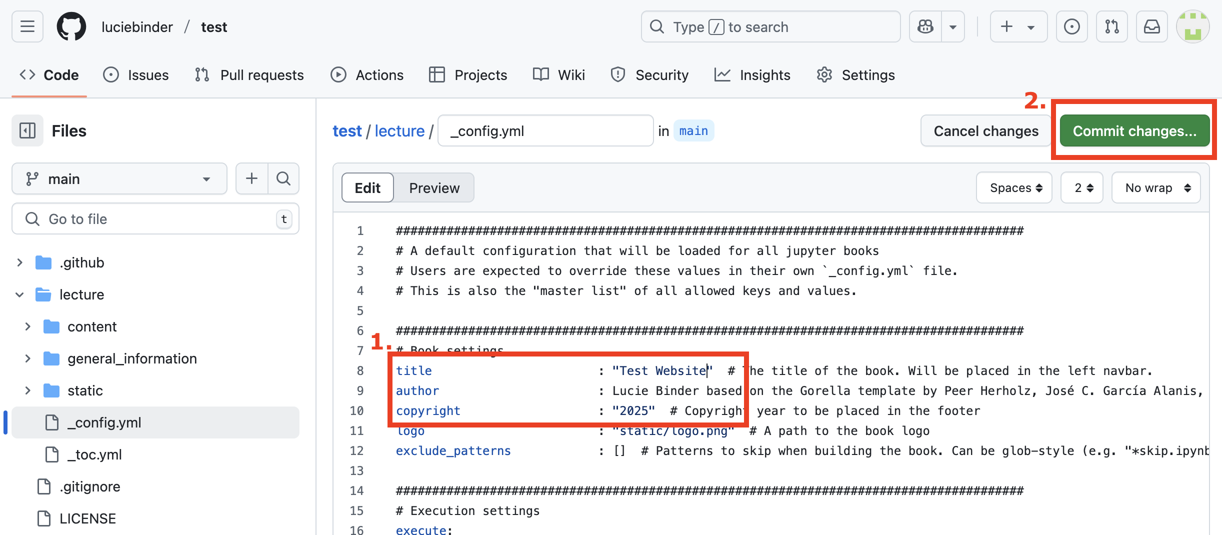 Image of the commit changes button.