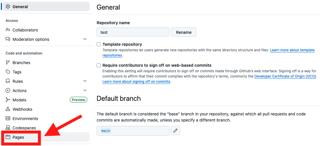 Image of the menu on the left side.