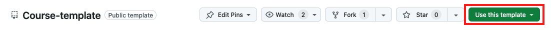 depicting position of the "Use this template" button on a GitHub repository