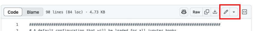 Image of the edit button on the upper right corner.